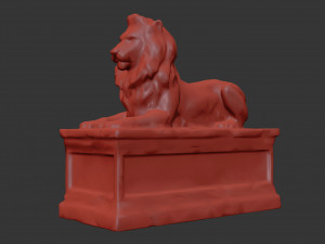 Lion Tomb PBR Low-poly Modello 3D
