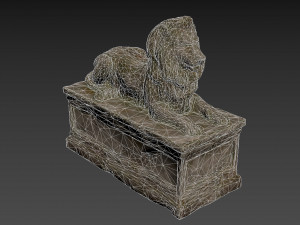Lion Tomb PBR Low-poly Modello 3D