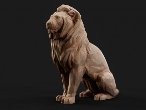 Paper Lions - 5 lowpoly PBR models Low-poly Model 3D