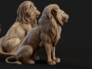 Paper Lions - 5 lowpoly PBR models Low-poly Model 3D