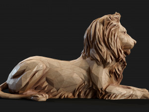 Paper Lions - 5 lowpoly PBR models Low-poly Model 3D