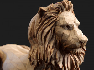 Paper Lions - 5 lowpoly PBR models Low-poly Model 3D