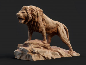 Paper Lions - 5 lowpoly PBR models Low-poly Model 3D