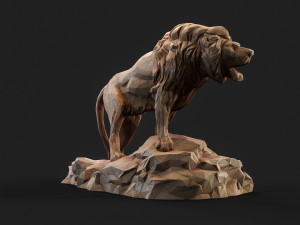 Paper Lions - 5 lowpoly PBR models Low-poly Model 3D