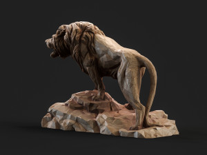Paper Lions - 5 lowpoly PBR models Low-poly Model 3D