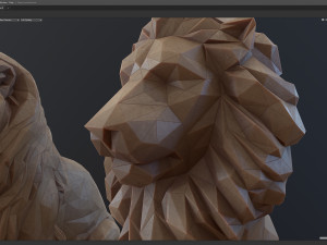 Paper Lions - 5 lowpoly PBR models Low-poly Model 3D