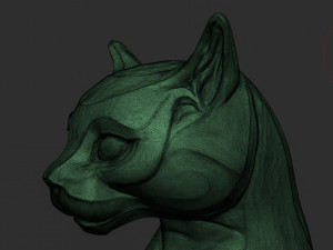 Stylized domestic Cat statuette 3d print model 3D 모델