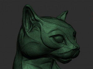 Stylized domestic Cat statuette 3d print model 3D 모델
