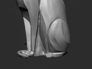 Stylized domestic Cat statuette 3d print model 3D 모델