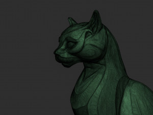 Stylized domestic Cat statuette 3d print model 3D 모델