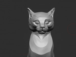 Stylized domestic Cat statuette 3d print model 3D 모델