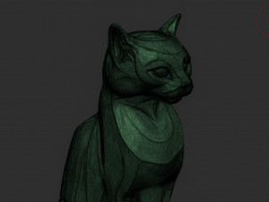 Stylized domestic Cat statuette 3d print model 3D 모델