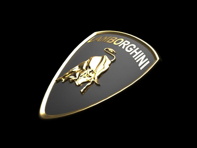 logo lamborghini 3D Model .c4d .max .obj .3ds .fbx .stl .blend 