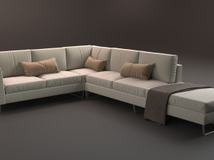 living sofa l modelo 3d 3D मॉडल