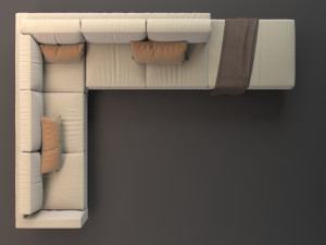 living sofa l modelo 3d Modello 3D