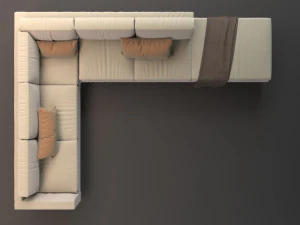 living sofa l modelo 3d 3D Model