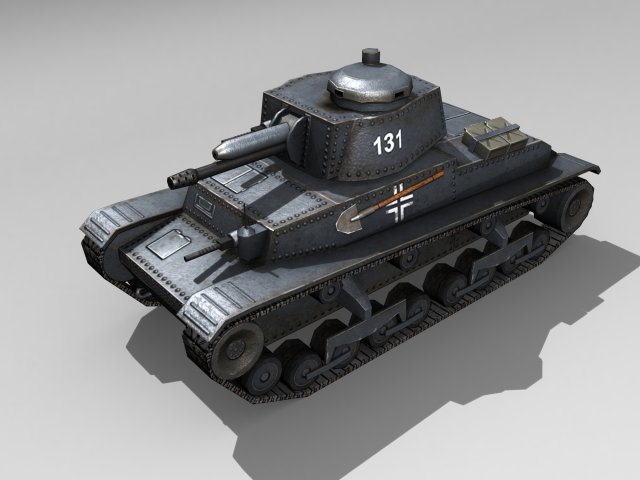tank pz-35 3D 모델 .c4d .max .obj .3ds .fbx .stl .blend