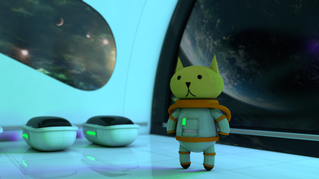 spacecat low poly 3D Принт Модель .c4d .max .obj .3ds .fbx .stl .blend
