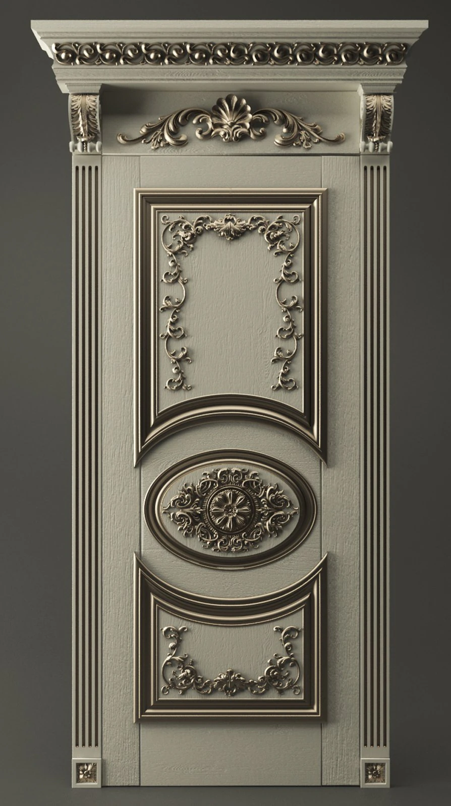 classic door 3D Model .c4d .max .obj .3ds .fbx .stl .blend