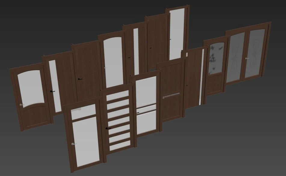 interior doors 3D Model .c4d .max .obj .3ds .fbx .stl .blend 