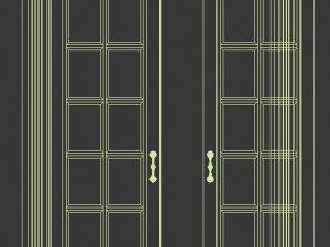 interior classic door002 3D 模型