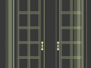 interior classic door002 3D Model