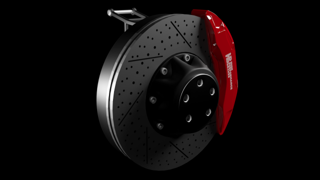 hp brakes sport calipers for wheel 3D Модель .c4d .max .obj .3ds .fbx .stl .blend 