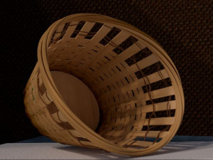 wicker basket Model 3D