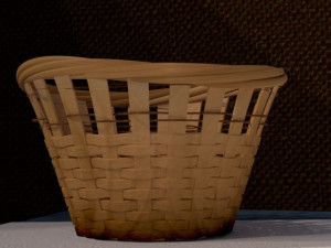 wicker basket Model 3D