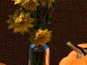 yellow flowers in a vase 3D Модель