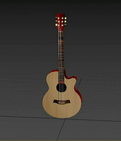 guitar Modello 3D .c4d .max .obj .3ds .fbx .stl .blend 