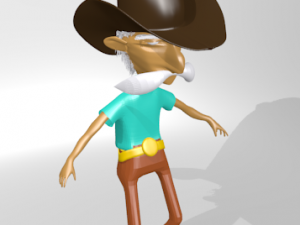 old cowboy Modèle 3D