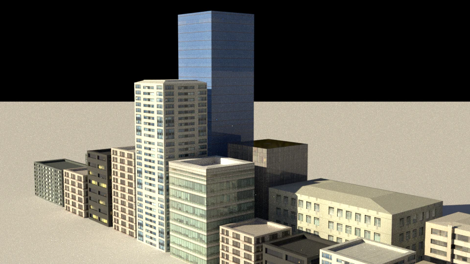 16 game ready low-poly buildings 3D Model .c4d .max .obj .3ds .fbx .stl .blend 