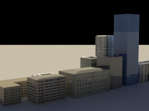 16 game ready low-poly buildings 3D Модель