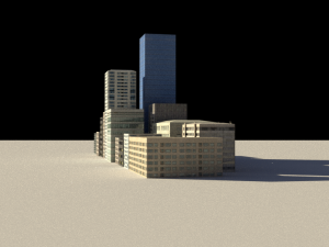 16 game ready low-poly buildings 3D Модель