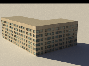16 game ready low-poly buildings 3D Модель