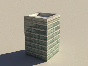 16 game ready low-poly buildings 3D Model