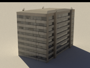 16 game ready low-poly buildings 3D Модель