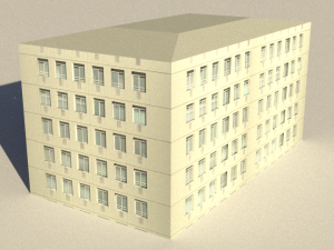 16 game ready low-poly buildings 3D Модель