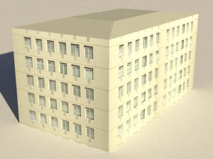 16 game ready low-poly buildings 3D Model