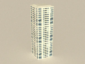 16 game ready low-poly buildings 3D Model