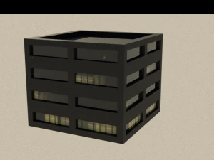 16 game ready low-poly buildings 3D Model