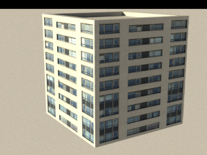 16 game ready low-poly buildings 3D Модель