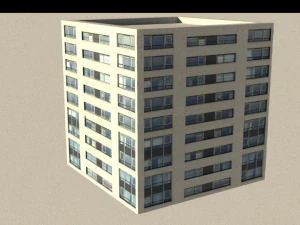 16 game ready low-poly buildings 3D Model