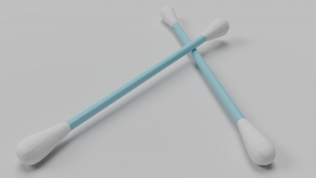 cotton swabs Model 3D .c4d .max .obj .3ds .fbx .stl .blend 
