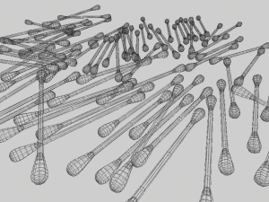 cotton swabs Model 3D
