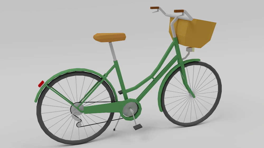 bicycle low poly 3D Model .c4d .max .obj .3ds .fbx .stl .blend 