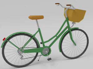 bicicletta a basso poli Modello 3D