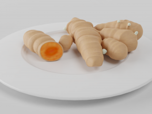 turmeric roots 3Dモデル
