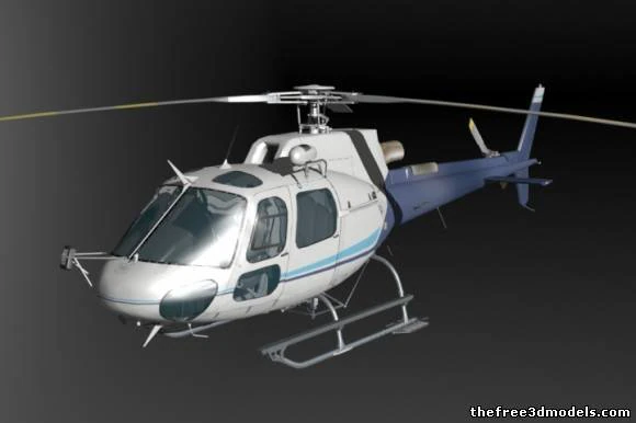 helicopteras350b 3D Model .c4d .max .obj .3ds .fbx .stl .blend 
